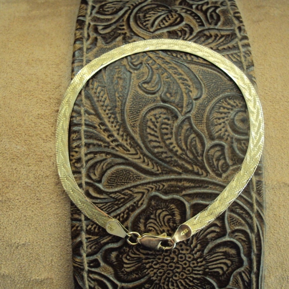 Gold Wash Reversible Sterling Bracelet MILOR ITALY